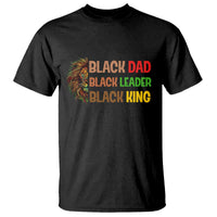 Black Affrican Melanin T Shirt Lion Father Day Dad Leader Black King - Wonder Print Shop