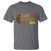 Black Affrican Melanin T Shirt Lion Father Day Dad Leader Black King - Wonder Print Shop
