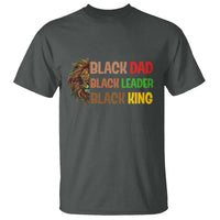 Black Affrican Melanin T Shirt Lion Father Day Dad Leader Black King - Wonder Print Shop