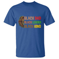 Black Affrican Melanin T Shirt Lion Father Day Dad Leader Black King - Wonder Print Shop