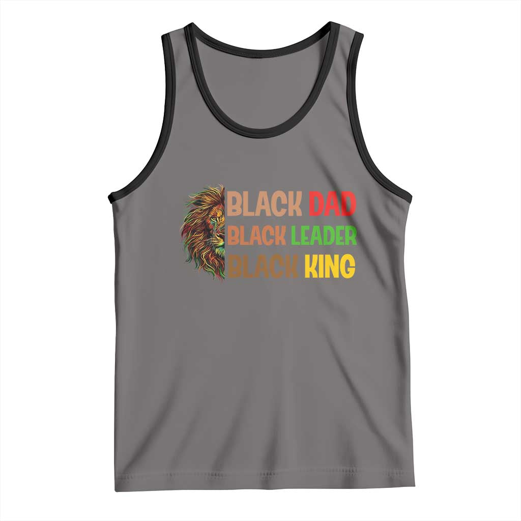 Black Affrican Melanin Tank Top Lion Father Day Dad Leader Black King - Wonder Print Shop