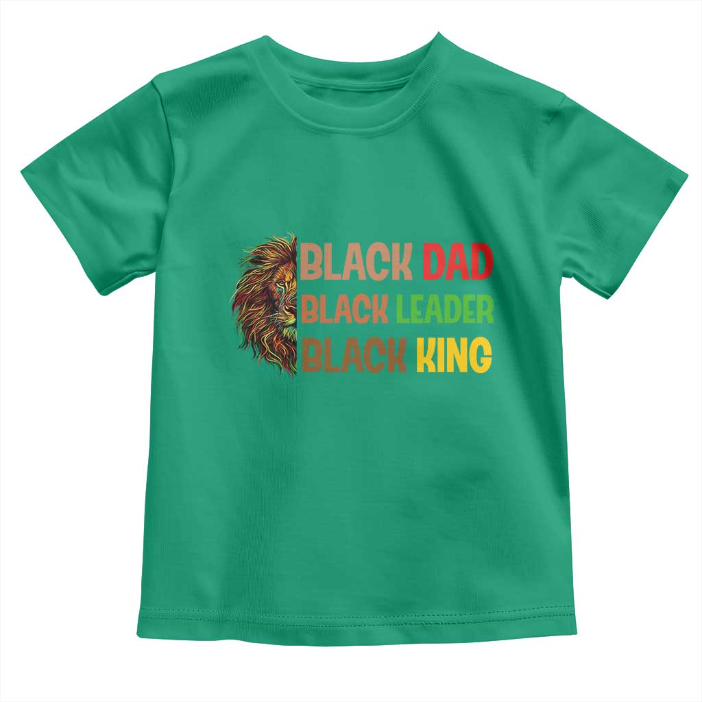 Black Affrican Melanin Toddler T Shirt Lion Father Day Dad Leader Black King - Wonder Print Shop