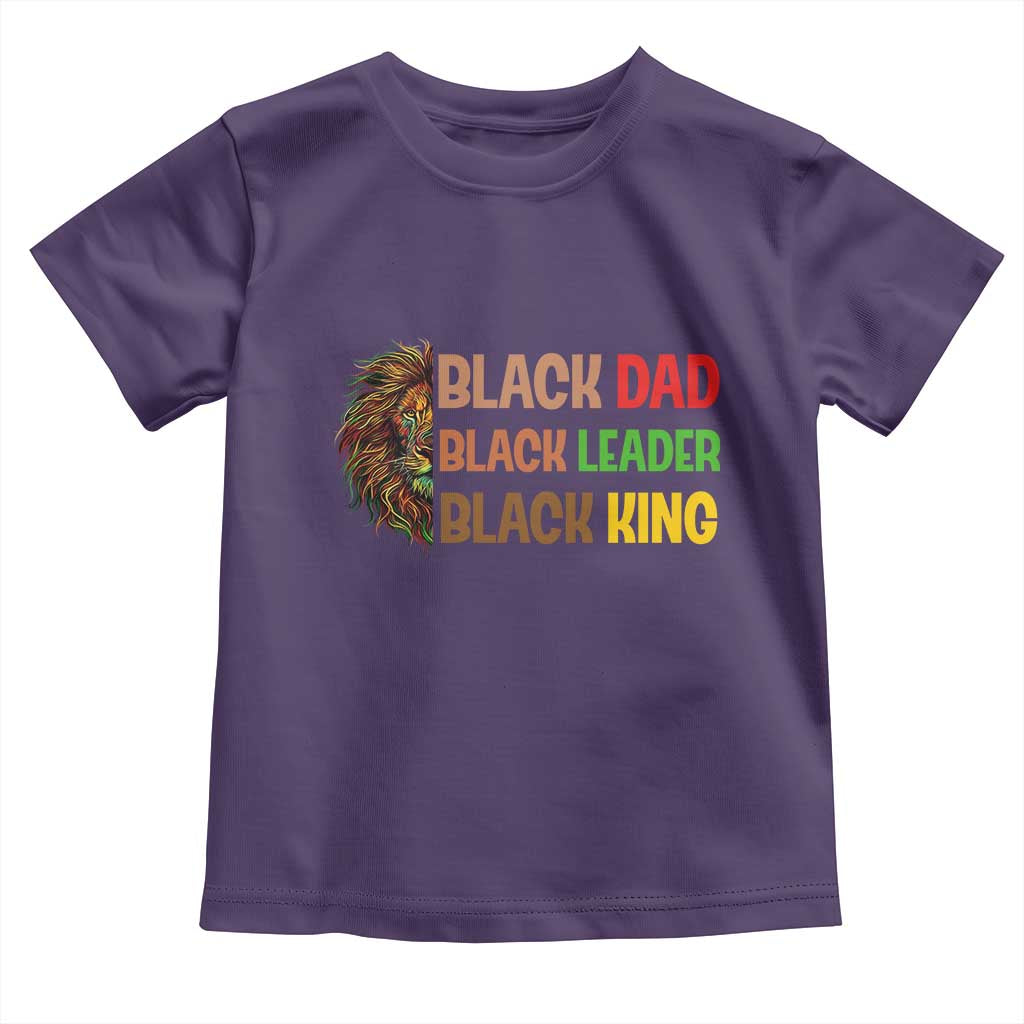 Black Affrican Melanin Toddler T Shirt Lion Father Day Dad Leader Black King - Wonder Print Shop