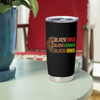 Black Affrican Melanin Tumbler Cup Lion Father Day Dad Leader Black King - Wonder Print Shop
