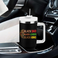 Black Affrican Melanin Tumbler With Handle Lion Father Day Dad Leader Black King - Wonder Print Shop