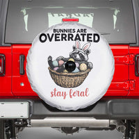 Funny Easter Raccoon Bunny Spare Tire Cover Bunnies Are Overrated Stay Feral
