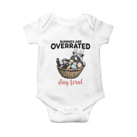 Funny Easter Raccoon Bunny Baby Onesie Bunnies Are Overrated Stay Feral