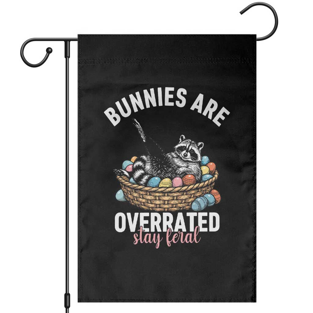 Funny Easter Raccoon Meme Garden Flag Bunnies Are Overrated Stay Feral