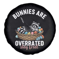 Funny Easter Raccoon Meme Spare Tire Cover Bunnies Are Overrated Stay Feral