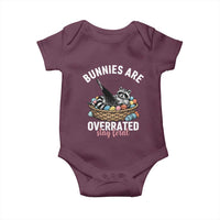 Funny Easter Raccoon Meme Baby Onesie Bunnies Are Overrated Stay Feral