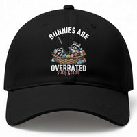 Funny Easter Raccoon Meme Baseball Cap Bunnies Are Overrated Stay Feral