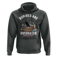 Funny Easter Raccoon Meme Hoodie Bunnies Are Overrated Stay Feral