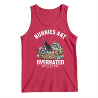 Funny Easter Raccoon Meme Tank Top Bunnies Are Overrated Stay Feral