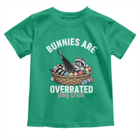 Funny Easter Raccoon Meme Toddler T Shirt Bunnies Are Overrated Stay Feral