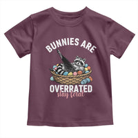 Funny Easter Raccoon Meme Toddler T Shirt Bunnies Are Overrated Stay Feral