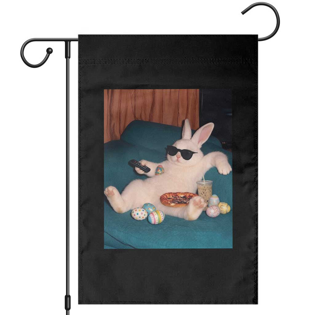 Easter Bunny Iced Coffee Garden Flag Funny Animal Meme