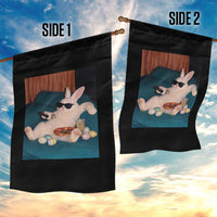 Easter Bunny Iced Coffee Garden Flag Funny Animal Meme