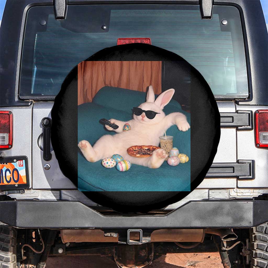 Easter Bunny Iced Coffee Spare Tire Cover Funny Animal Meme