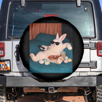 Easter Bunny Iced Coffee Spare Tire Cover Funny Animal Meme