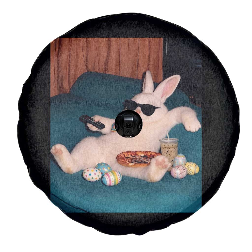 Easter Bunny Iced Coffee Spare Tire Cover Funny Animal Meme