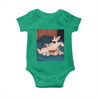 Easter Bunny Iced Coffee Baby Onesie Funny Animal Meme