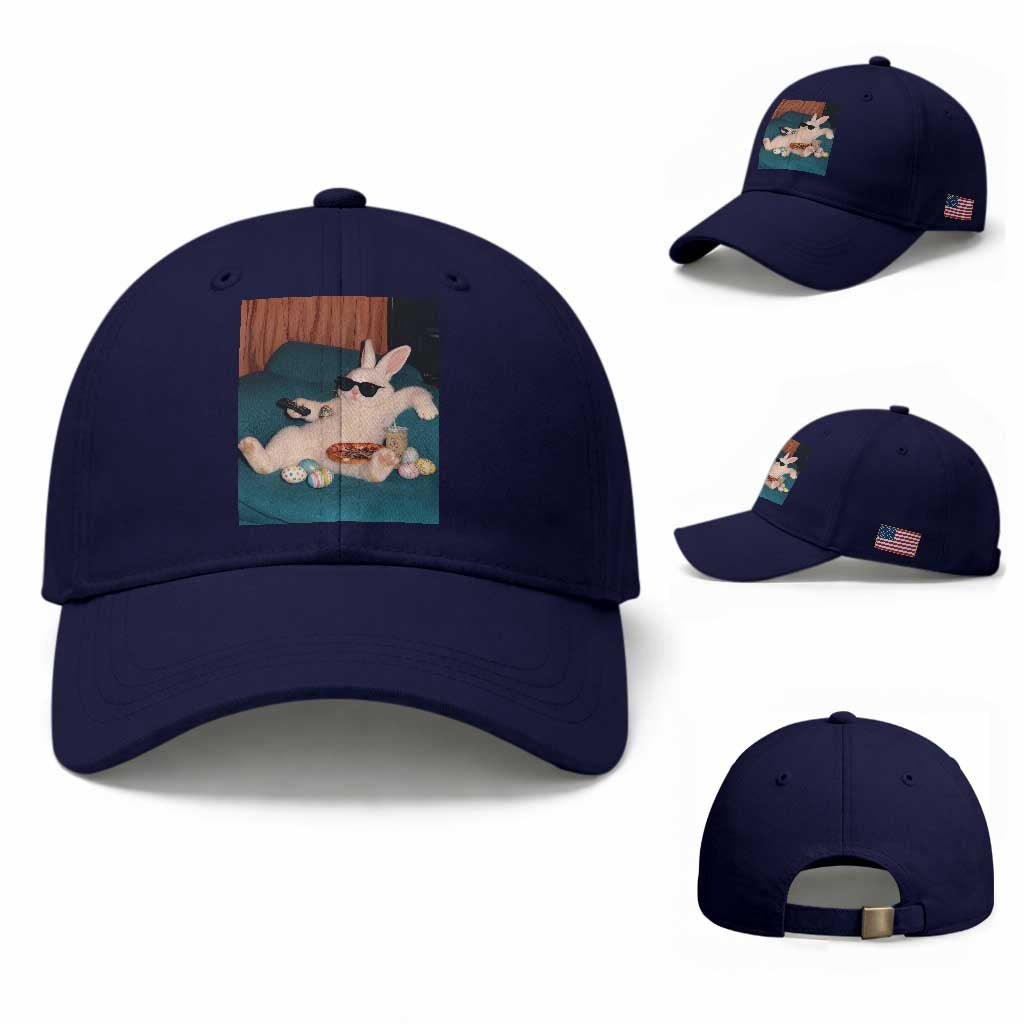Easter Bunny Iced Coffee Baseball Cap Funny Animal Meme