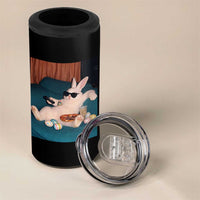 Easter Bunny Iced Coffee 4 in 1 Can Cooler Tumbler Funny Animal Meme