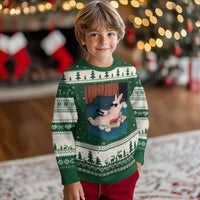 Easter Bunny Iced Coffee Ugly Christmas Sweater Funny Animal Meme