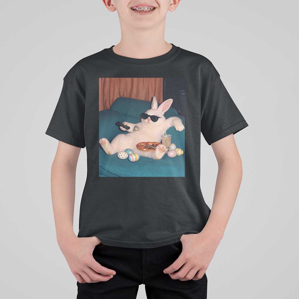 Easter Bunny Iced Coffee T Shirt For Kid Funny Animal Meme