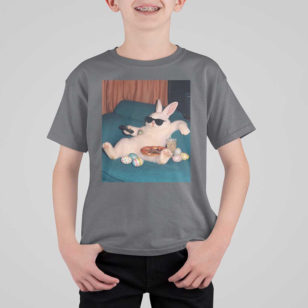 Easter Bunny Iced Coffee T Shirt For Kid Funny Animal Meme