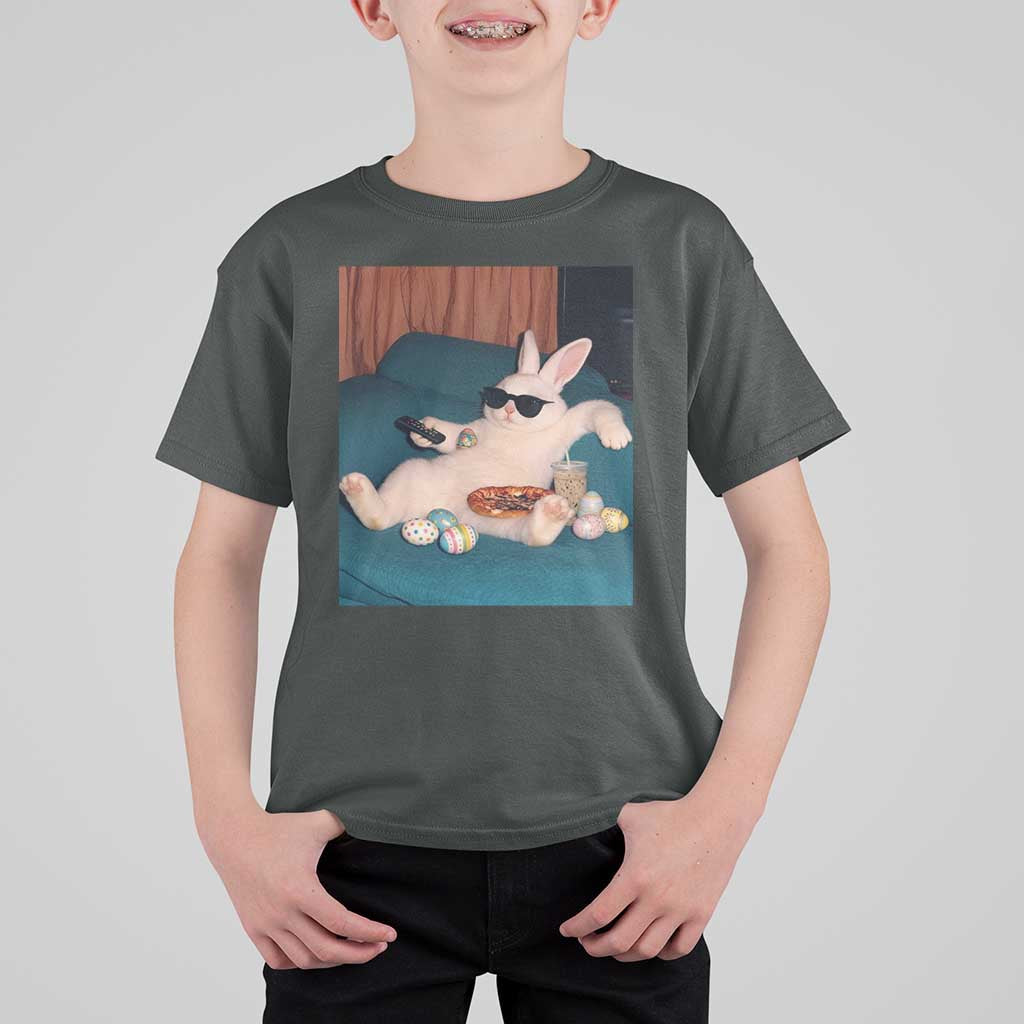 Easter Bunny Iced Coffee T Shirt For Kid Funny Animal Meme