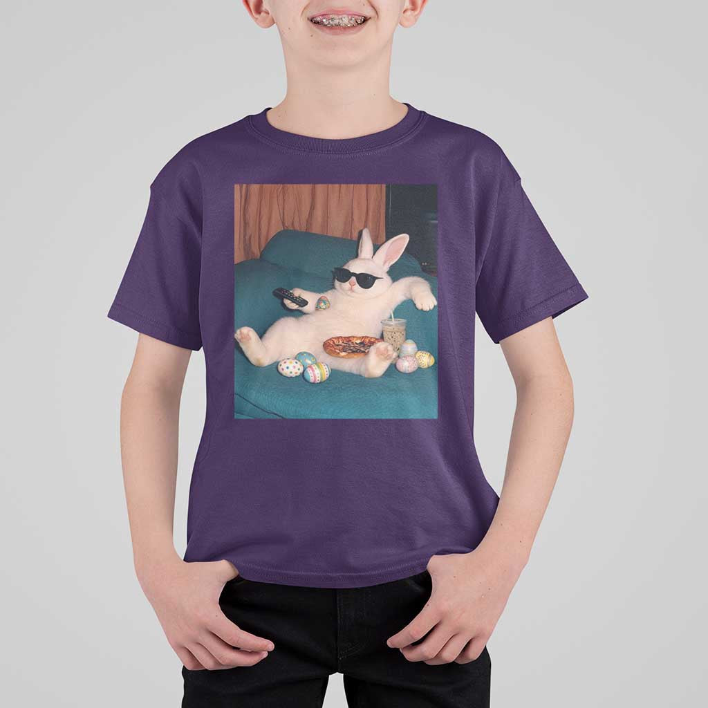 Easter Bunny Iced Coffee T Shirt For Kid Funny Animal Meme