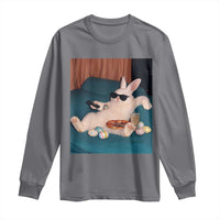 Easter Bunny Iced Coffee Long Sleeve Shirt Funny Animal Meme