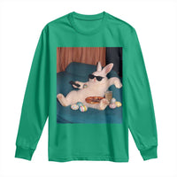 Easter Bunny Iced Coffee Long Sleeve Shirt Funny Animal Meme
