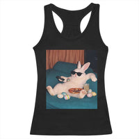 Easter Bunny Iced Coffee Racerback Tank Top Funny Animal Meme
