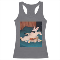 Easter Bunny Iced Coffee Racerback Tank Top Funny Animal Meme