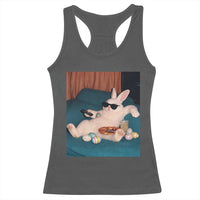 Easter Bunny Iced Coffee Racerback Tank Top Funny Animal Meme