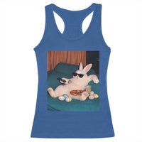 Easter Bunny Iced Coffee Racerback Tank Top Funny Animal Meme