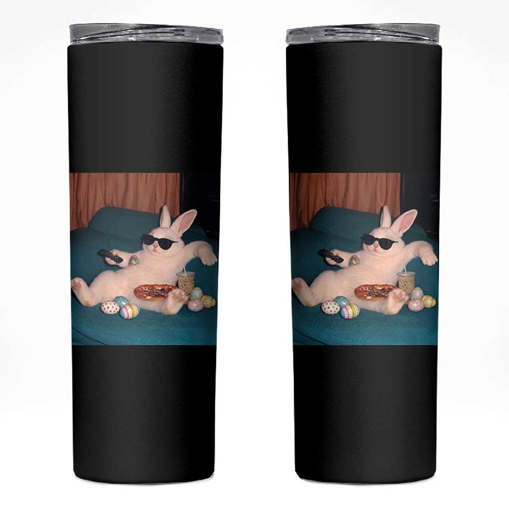 Easter Bunny Iced Coffee Skinny Tumbler Funny Animal Meme