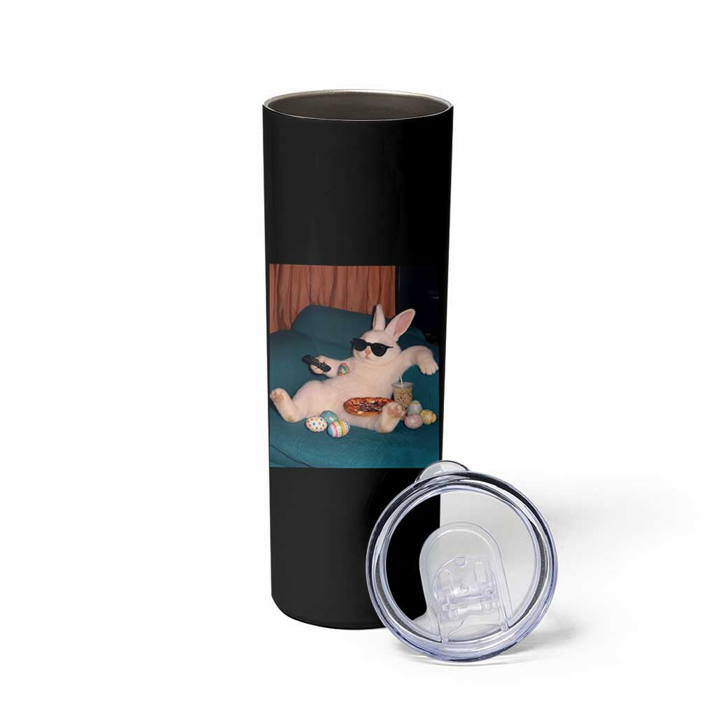 Easter Bunny Iced Coffee Skinny Tumbler Funny Animal Meme