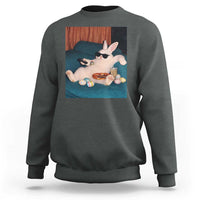 Easter Bunny Iced Coffee Sweatshirt Funny Animal Meme