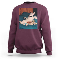 Easter Bunny Iced Coffee Sweatshirt Funny Animal Meme