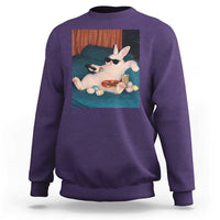 Easter Bunny Iced Coffee Sweatshirt Funny Animal Meme