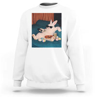 Easter Bunny Iced Coffee Sweatshirt Funny Animal Meme