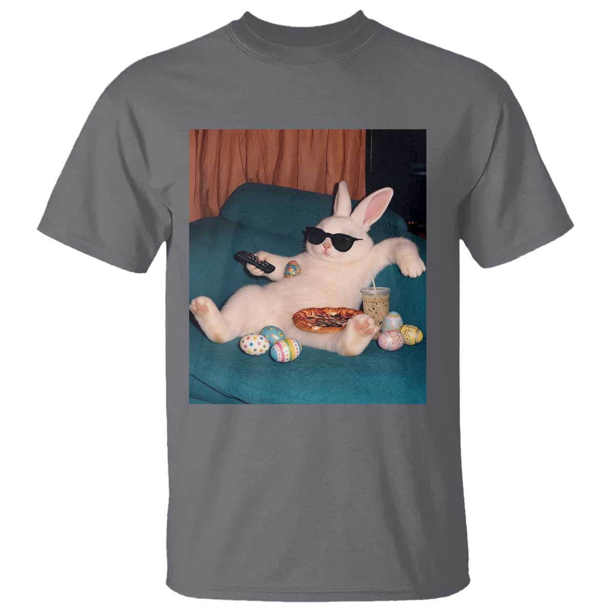 Easter Bunny Iced Coffee T Shirt Funny Animal Meme