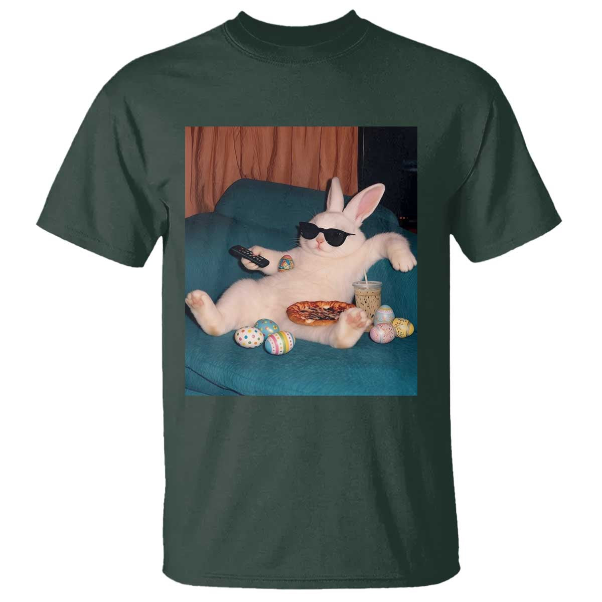 Easter Bunny Iced Coffee T Shirt Funny Animal Meme