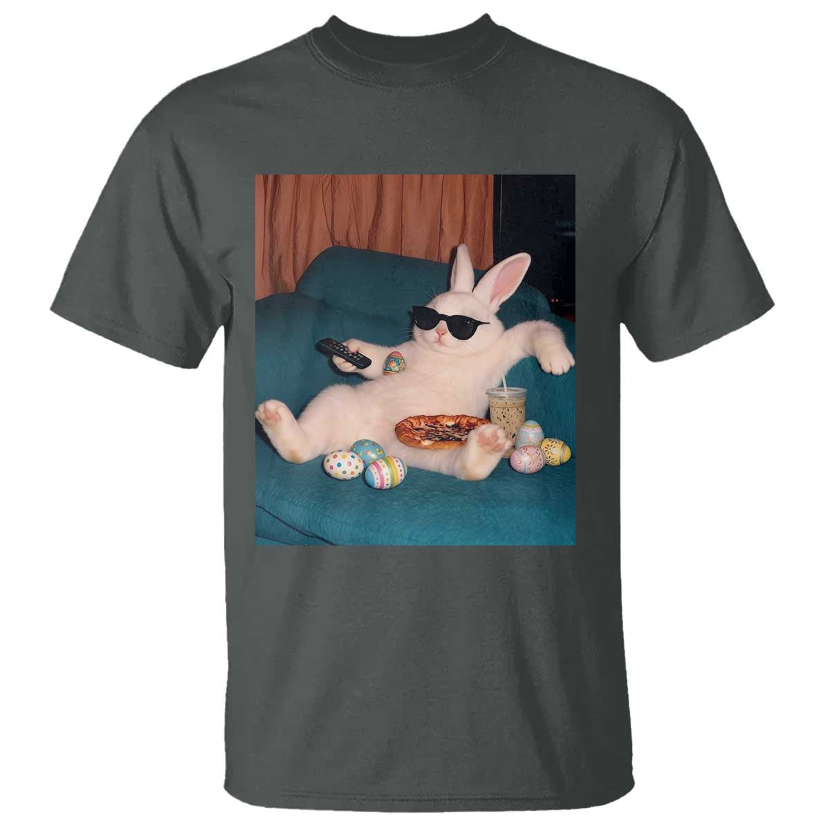 Easter Bunny Iced Coffee T Shirt Funny Animal Meme