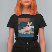 Easter Bunny Iced Coffee T Shirt For Women Funny Animal Meme