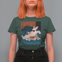 Easter Bunny Iced Coffee T Shirt For Women Funny Animal Meme