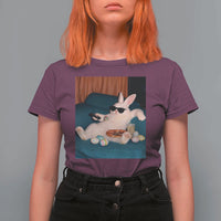 Easter Bunny Iced Coffee T Shirt For Women Funny Animal Meme